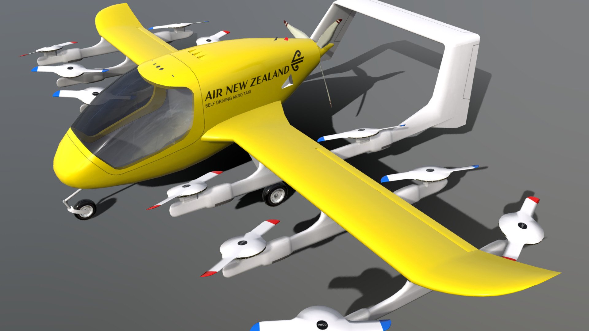 CORA KITTYHAWK EVTOL 3d model