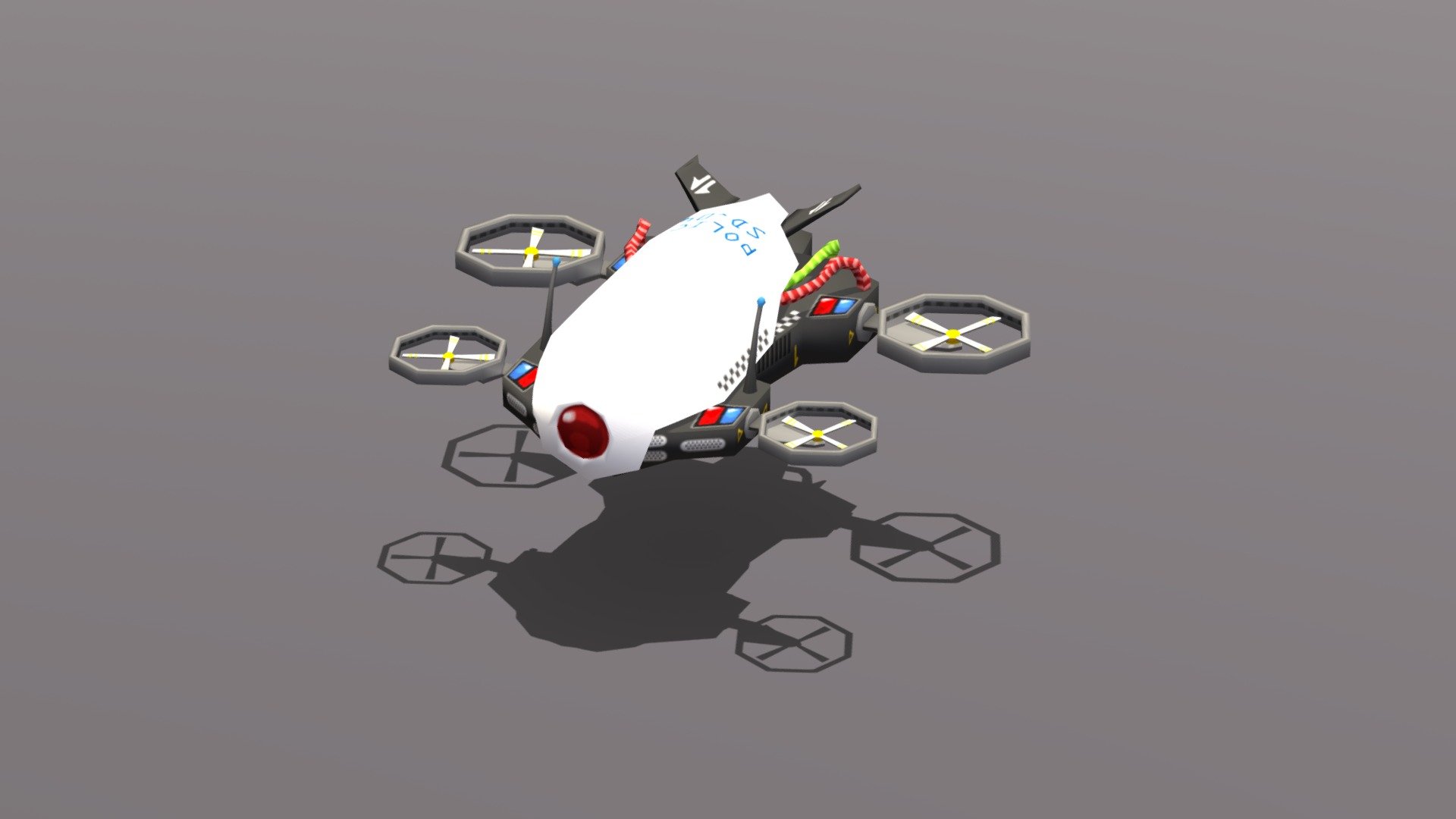 Police Drone 3d model