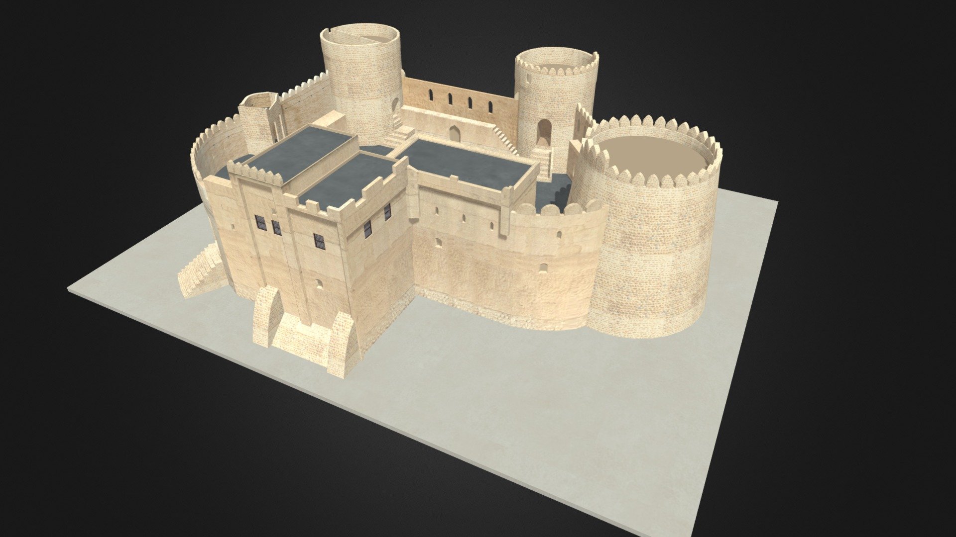 Fujairah Fort UAE 3d model