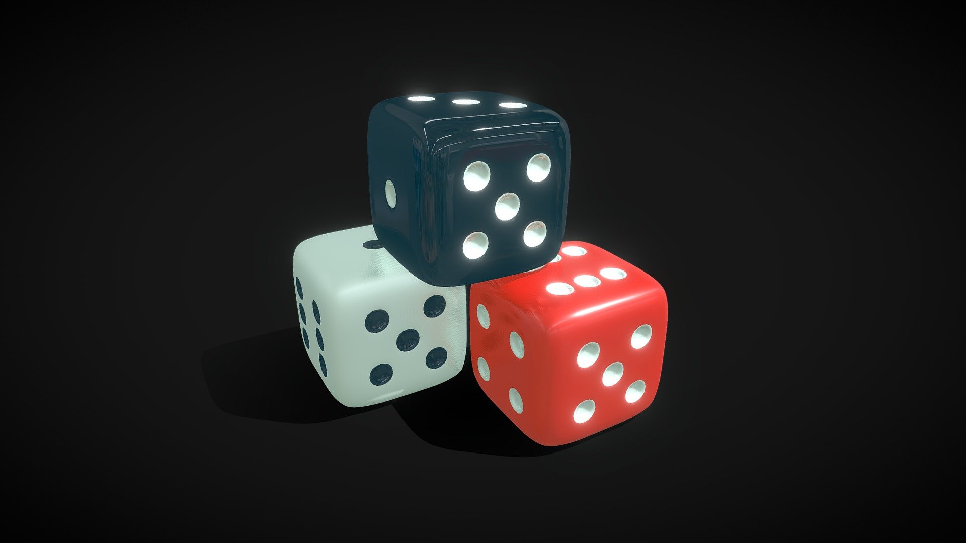 Ludo Game Dice 3d model