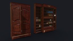 Wardrobe and Bookshelf