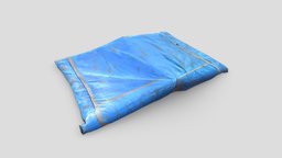 Folded Blue Tarp