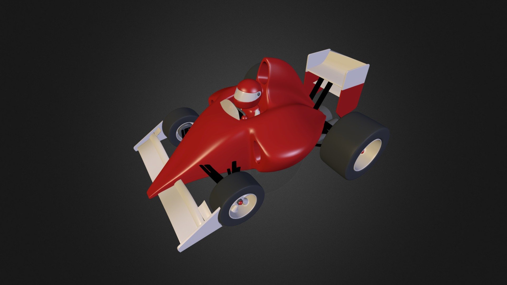 F1 Car Tooned 3d model