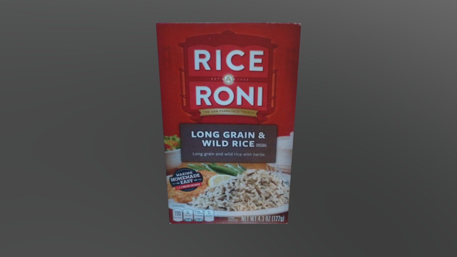 Rice a Roni Long Grain Rice Box 3d model