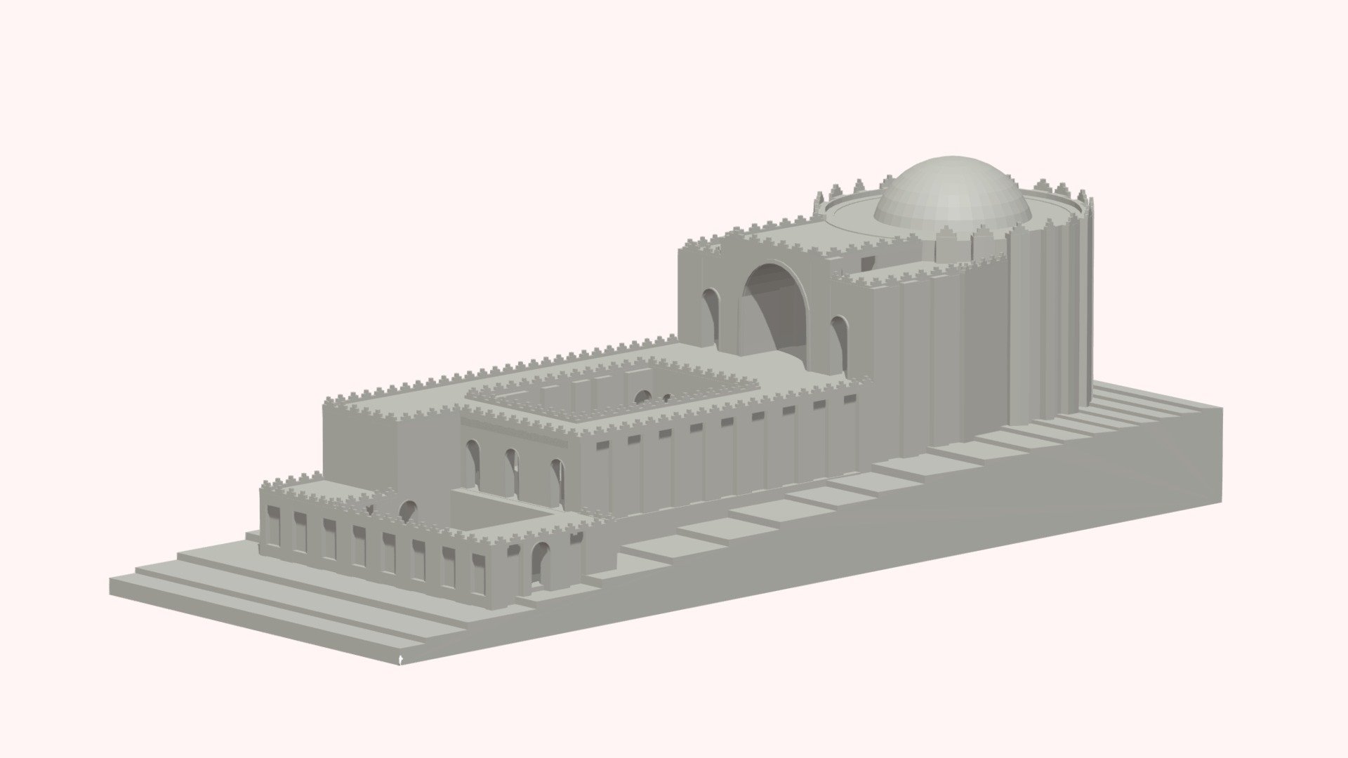 Qaleh Dokhtar buildingقلعه دختر فیروزآباد 3d model