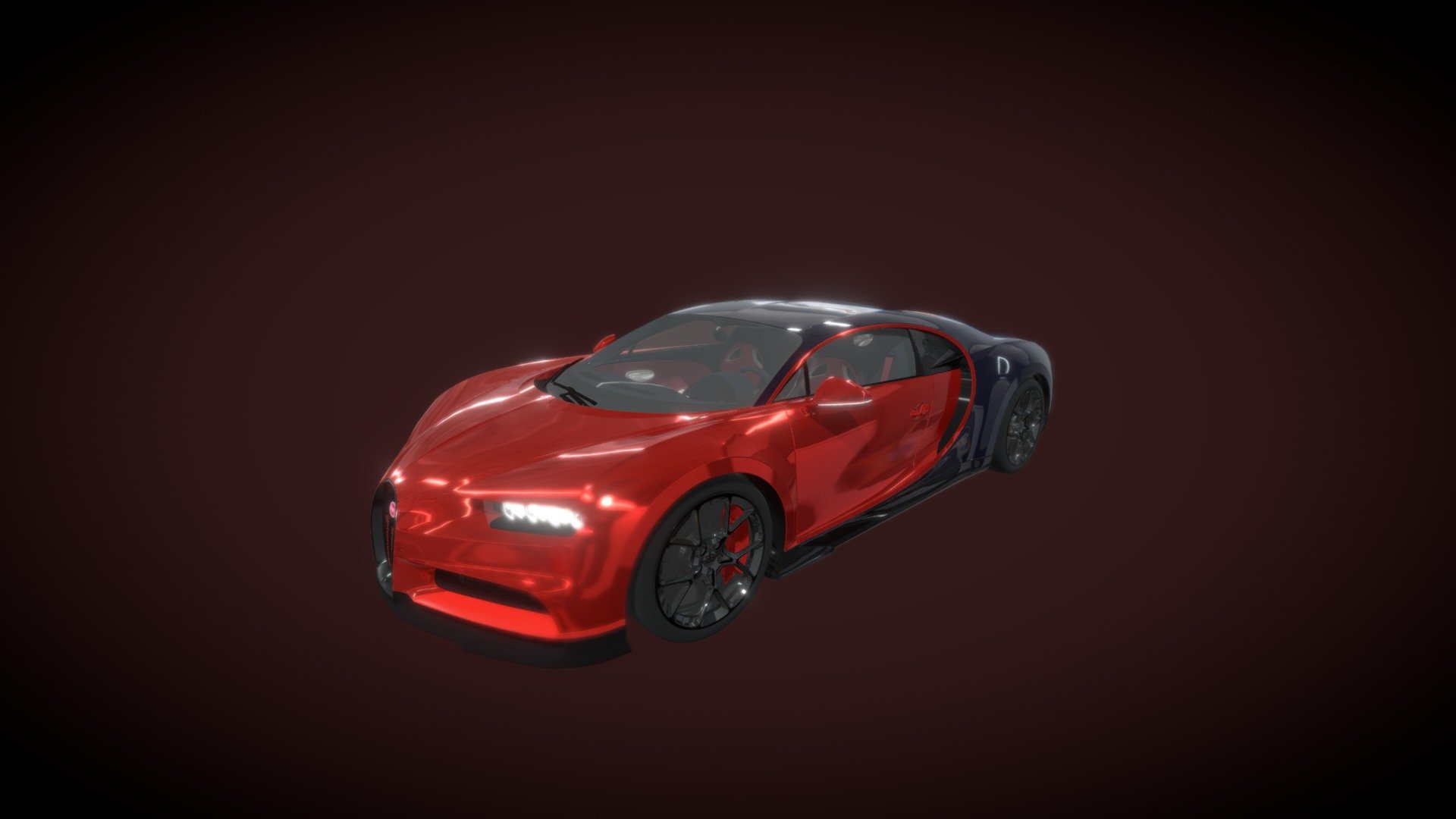 Bugatti Chiron 2018 3d model