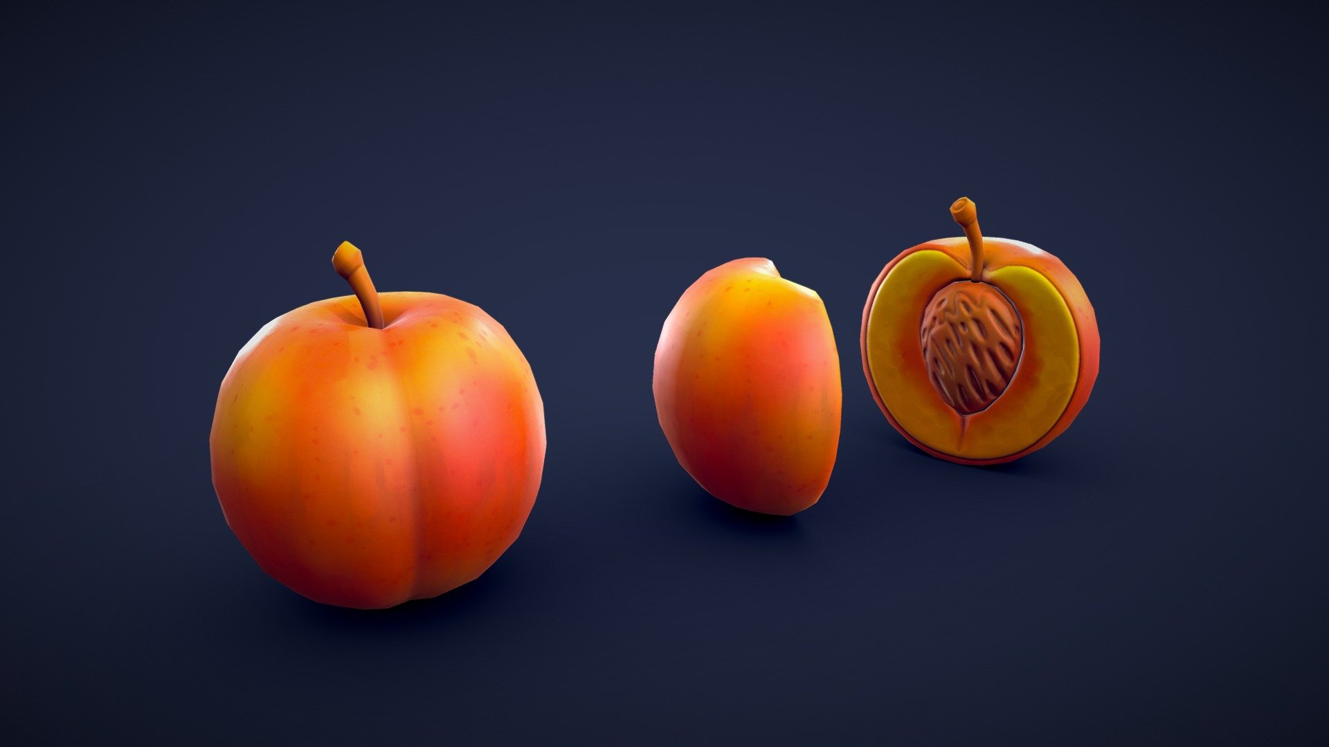 Stylized Peach 3d model