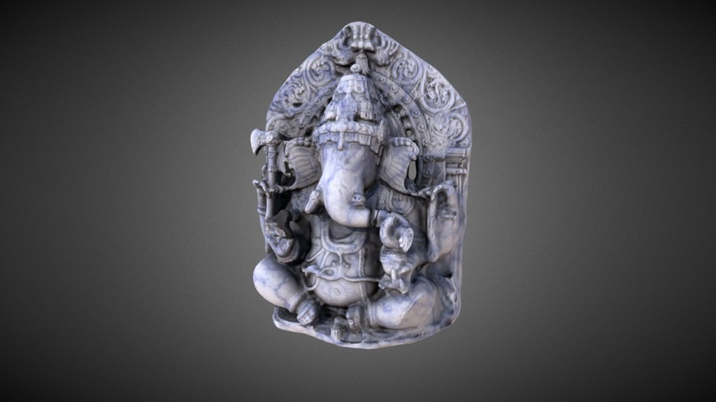 Marble Ganesha Low Poly 3d model