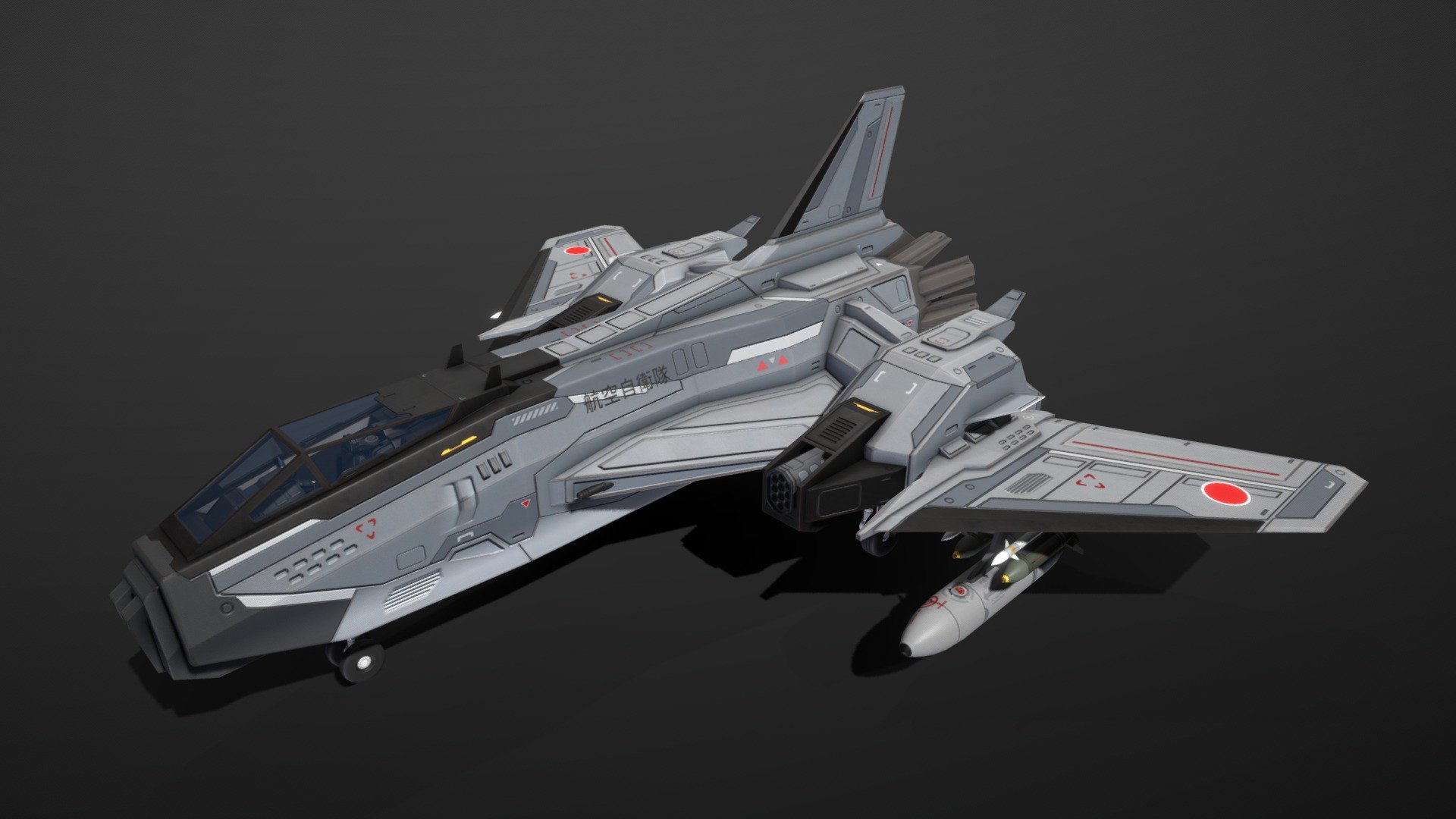 Scifi Fighter CTM125 3d model