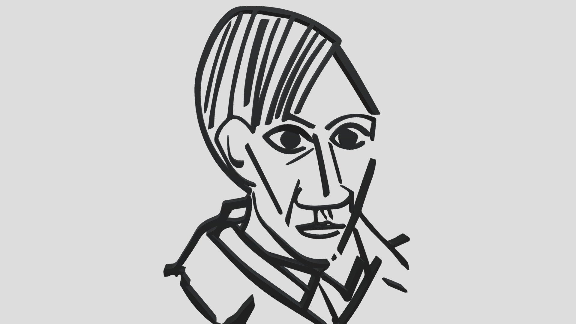 Picasso self portait (1907) 3d model