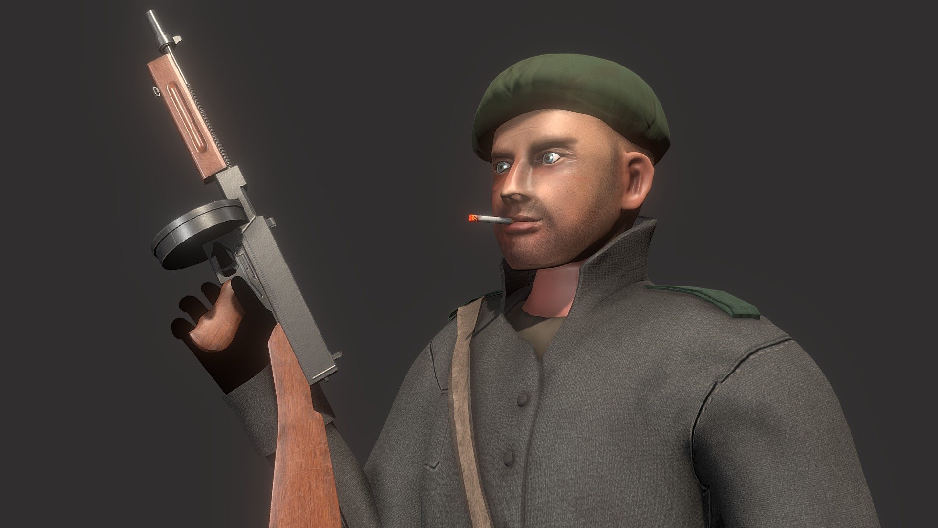 1970 Gangster Soldier 3d model