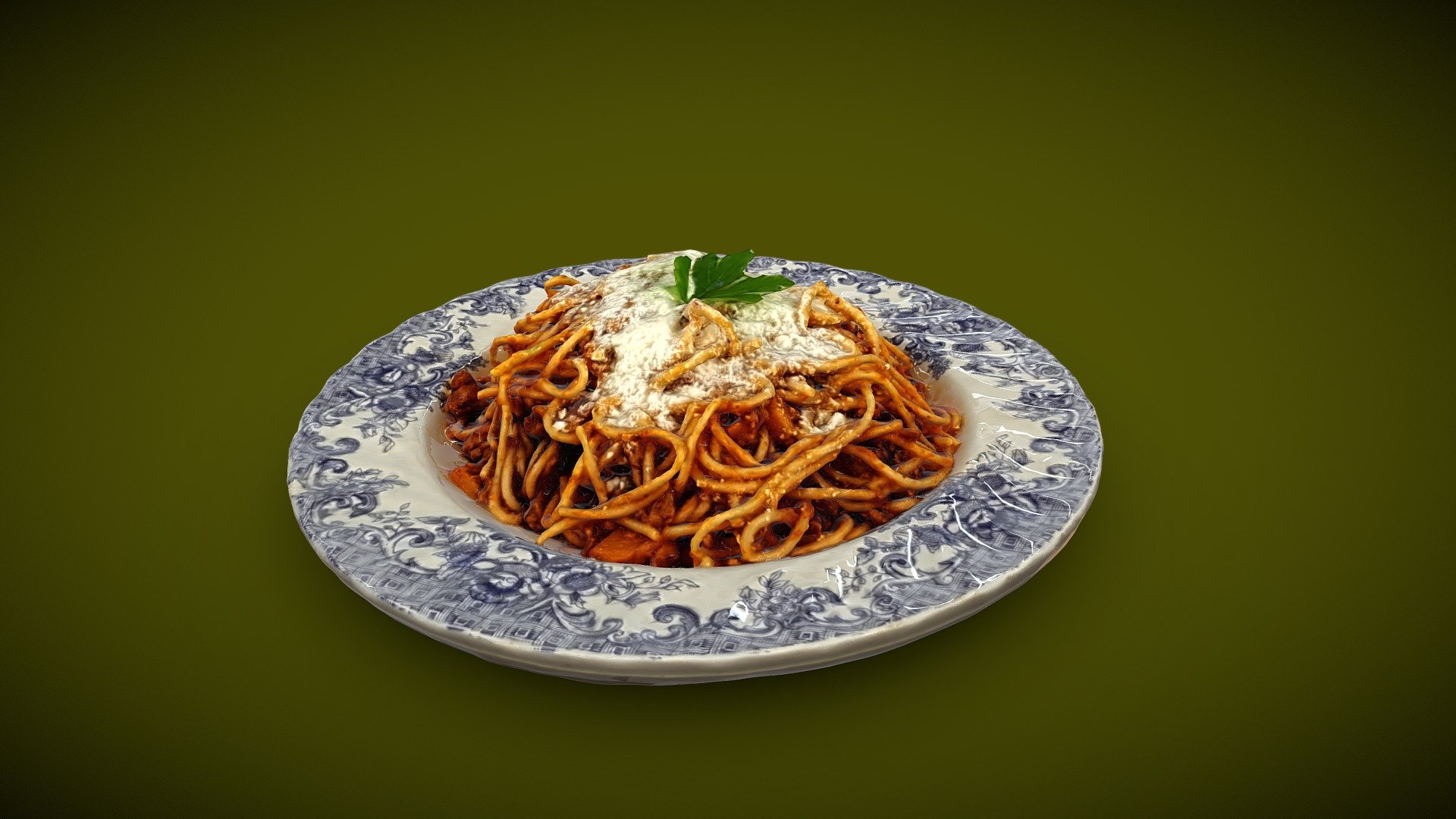 Spaghetti bolognese 3d model