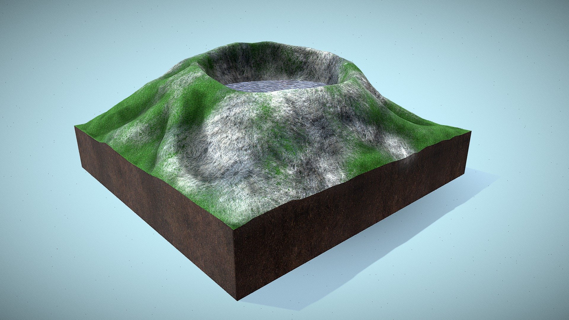 Volcanic Lake 3d model