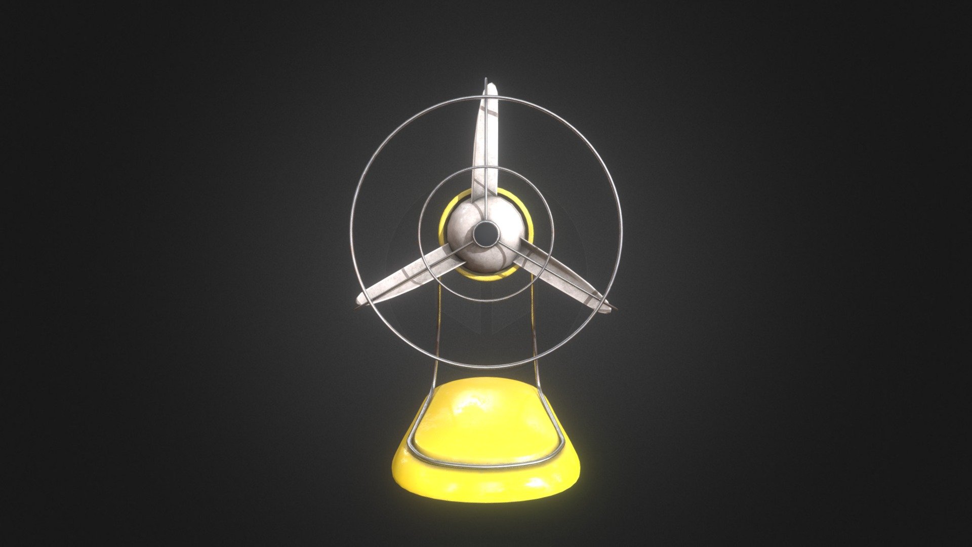 Retro Desk Fan 3d model