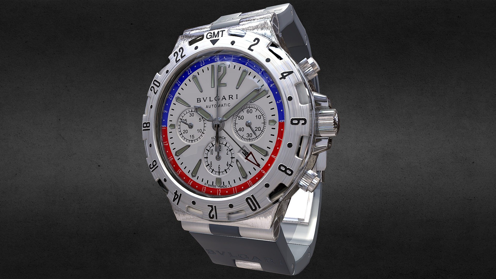 Bvlgari Diagono GMT 40 S FB Watch 3d model