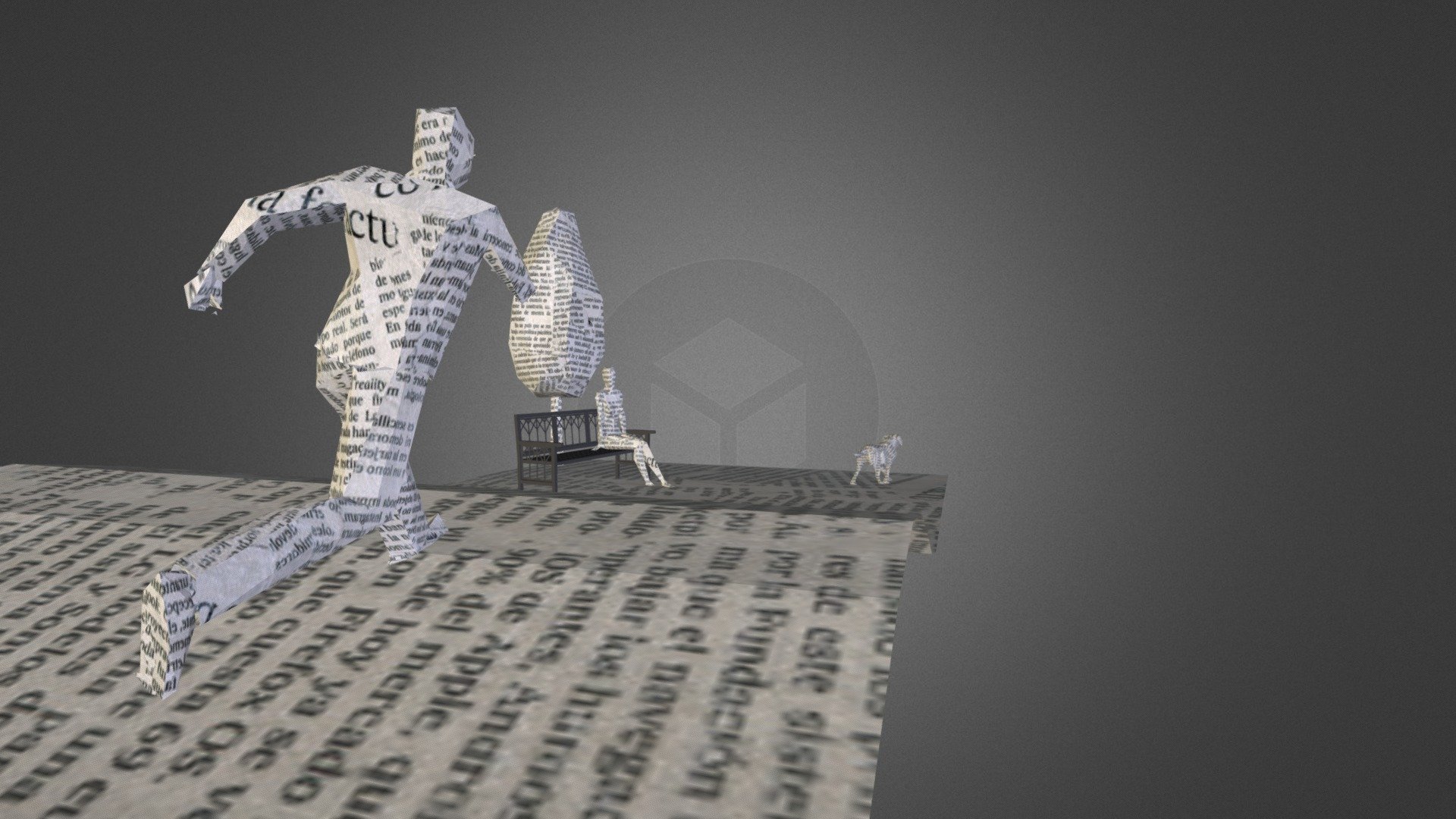 Paper Run 3d model