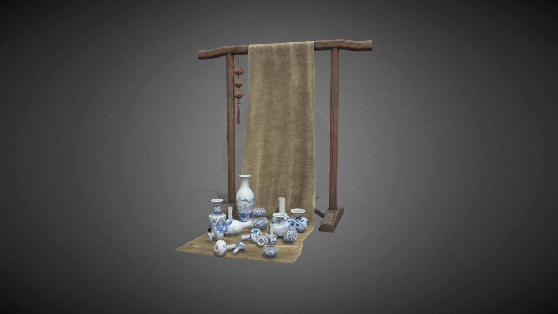 stand stall 3d model