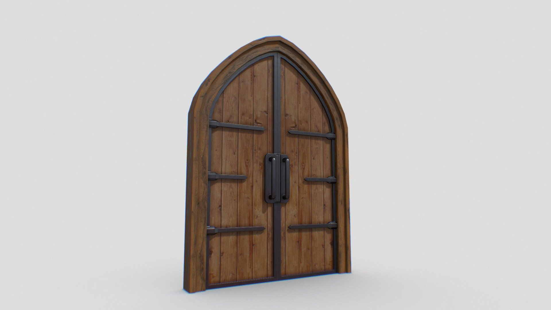 Wooden Gate 180x19x250 3d model