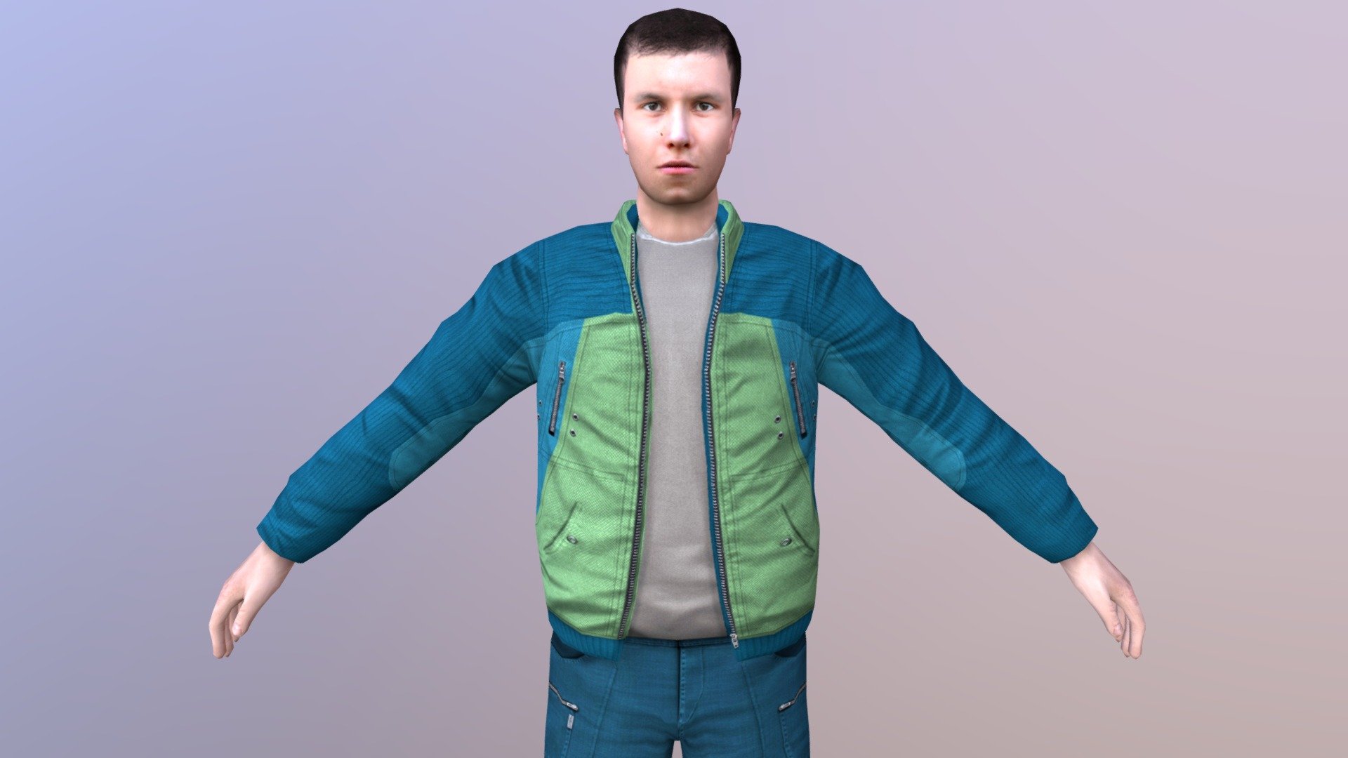 MAN 14 -WITH 250 ANIMATIONS 3d model