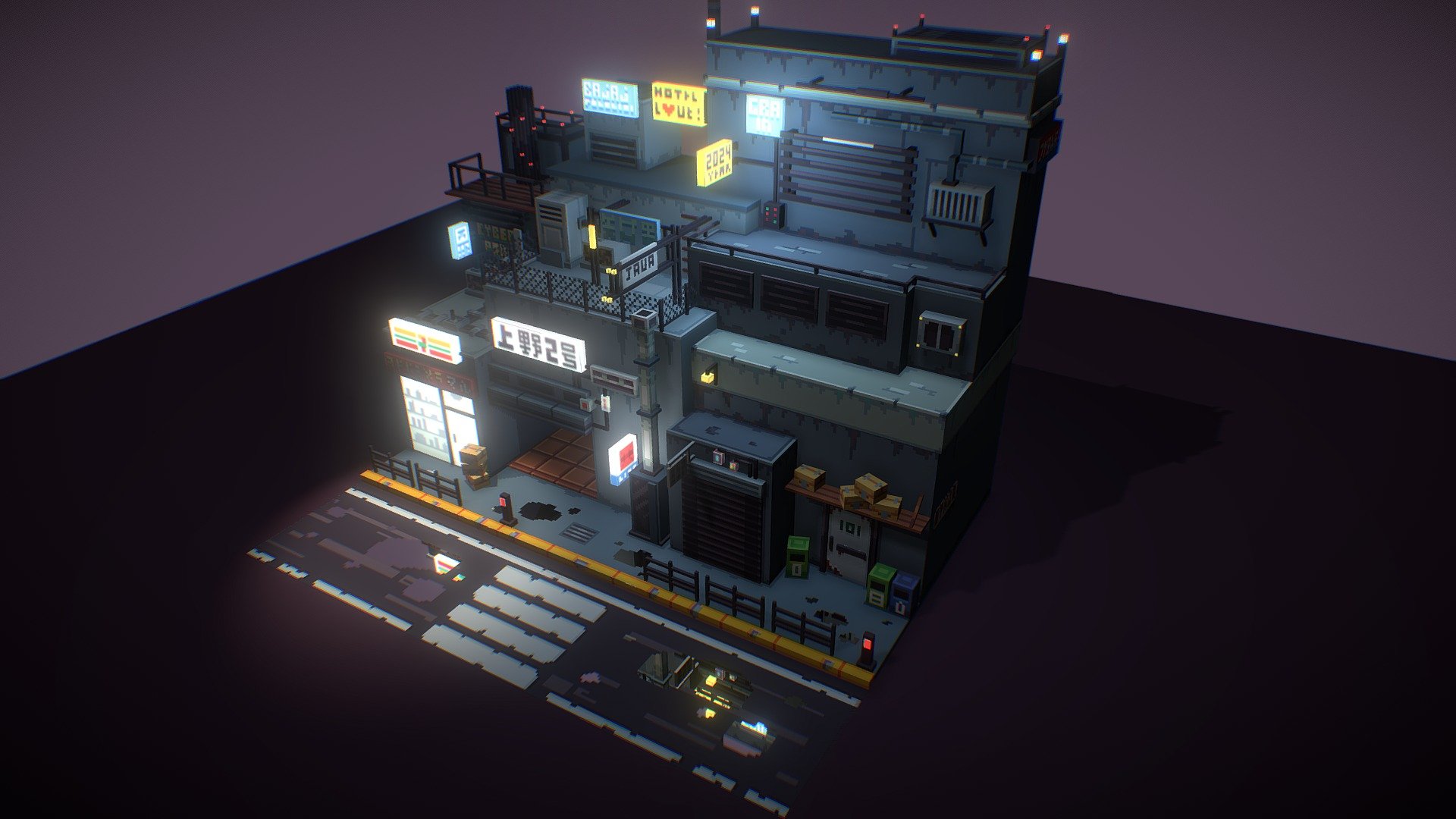 Stylized Cyberpunk 3d model