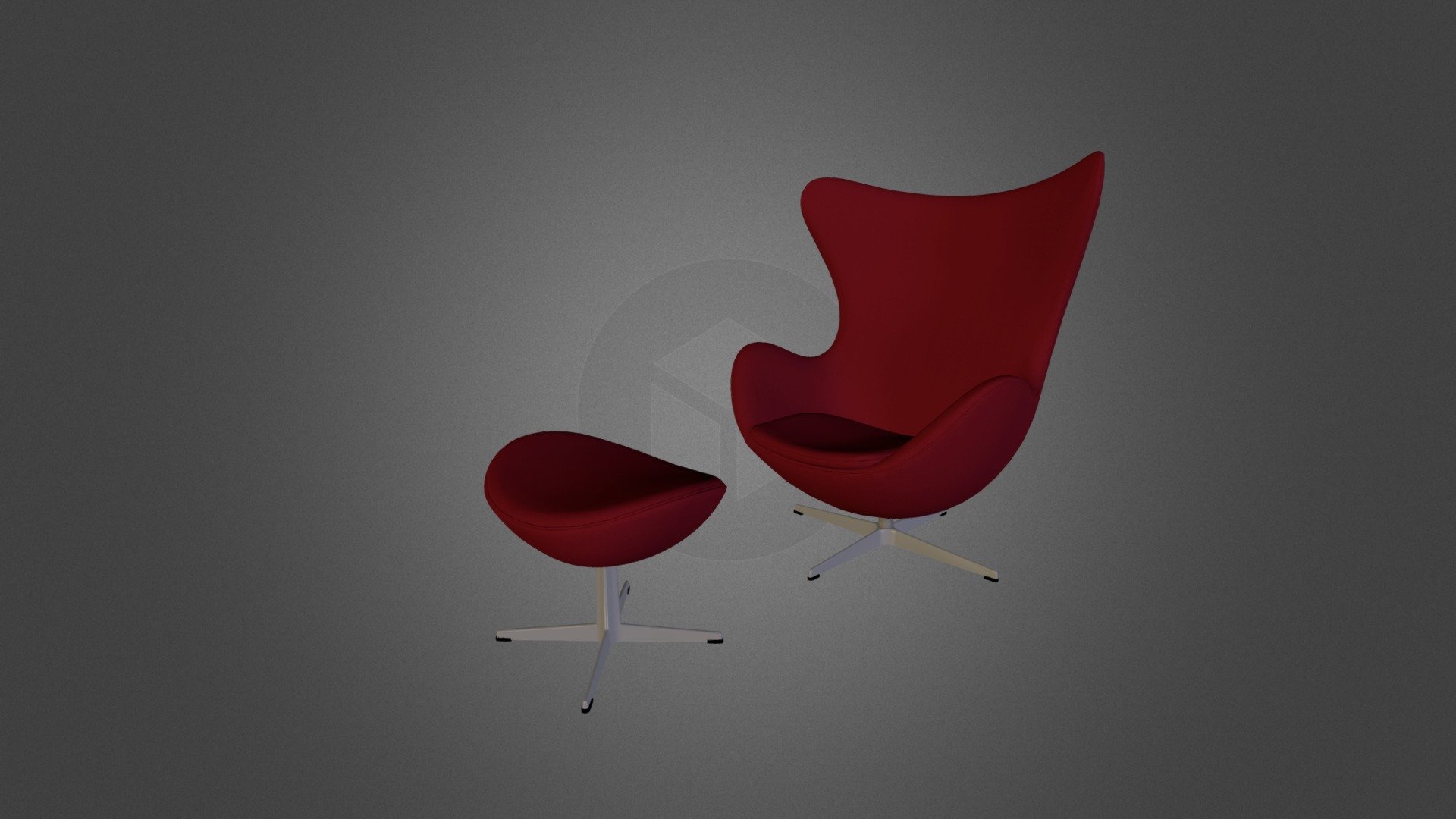 Fritz Hansen Egg Chair 3d model