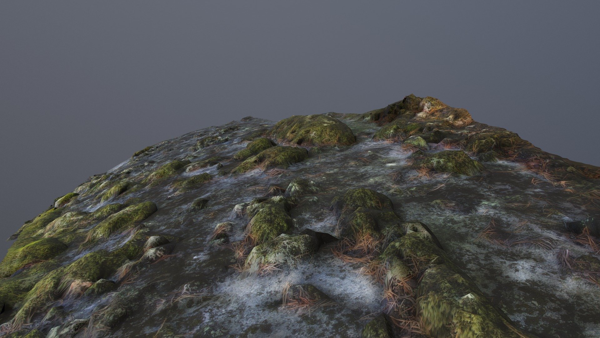 Stone Moss Rock 3d model