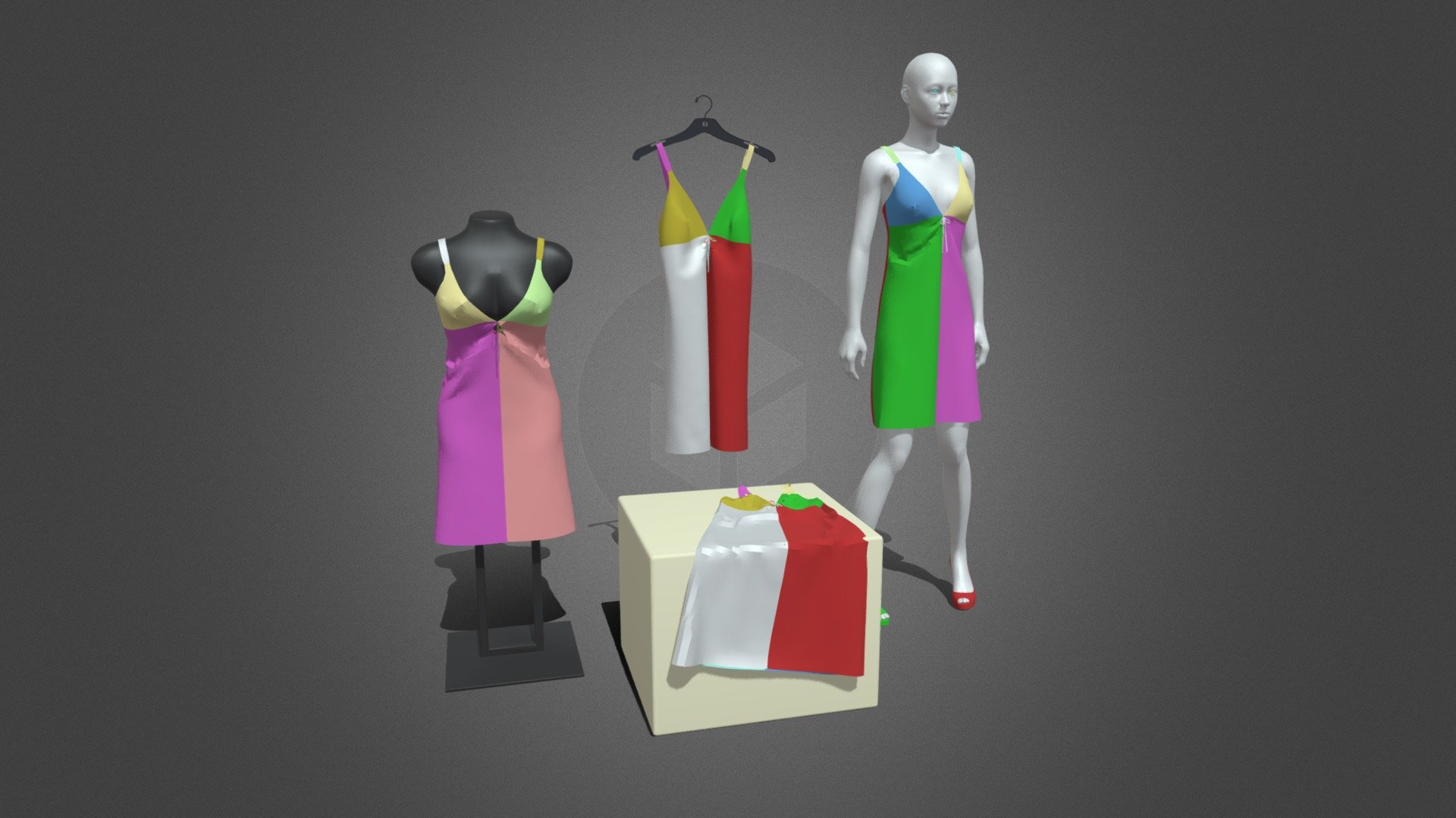 Female-mannequins 3d model