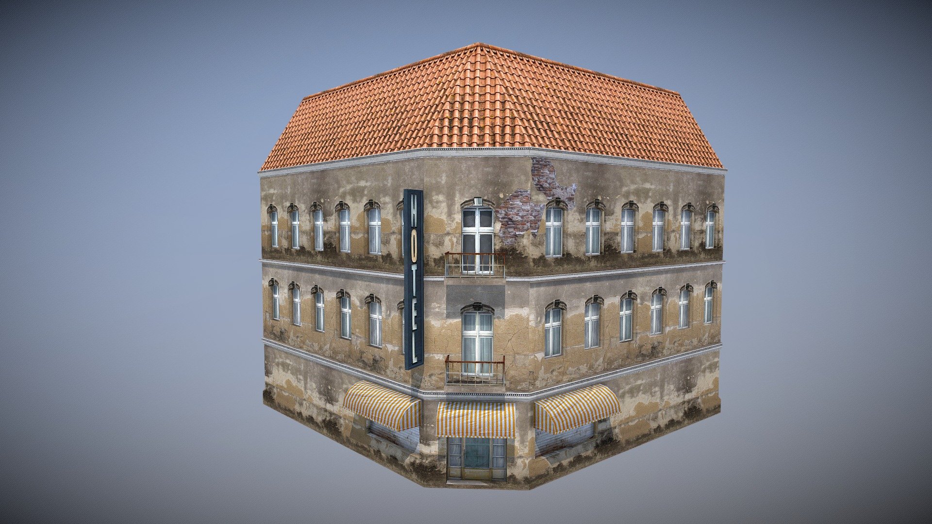 Old Hotel 3d model