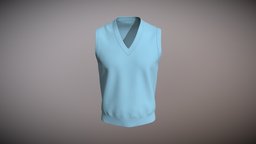 V- Neck Knitted Vest