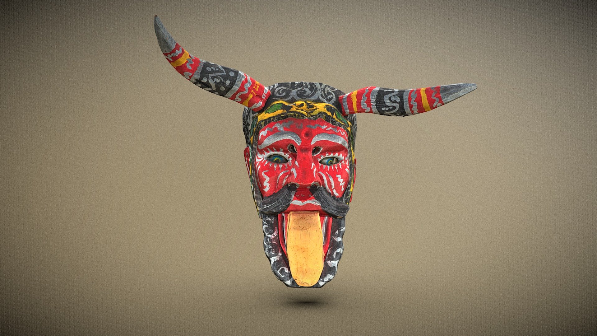 Wooden Mask 3d model