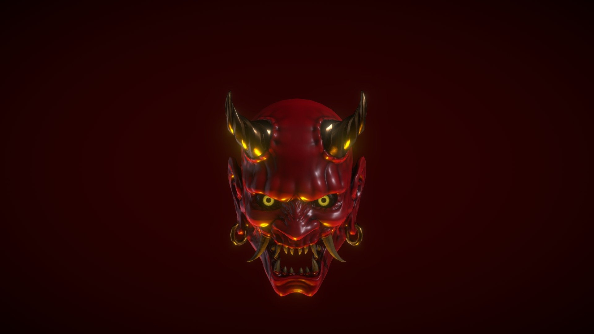 Oni Mask 鬼 3d model