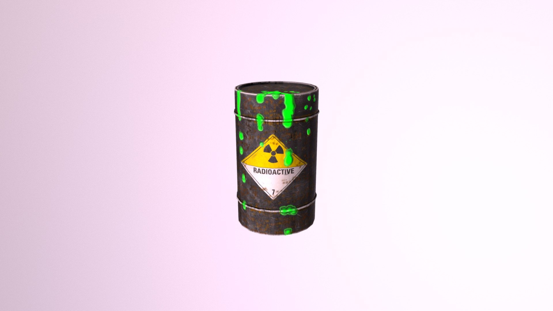 Radioactive Metal Barrel 3d model