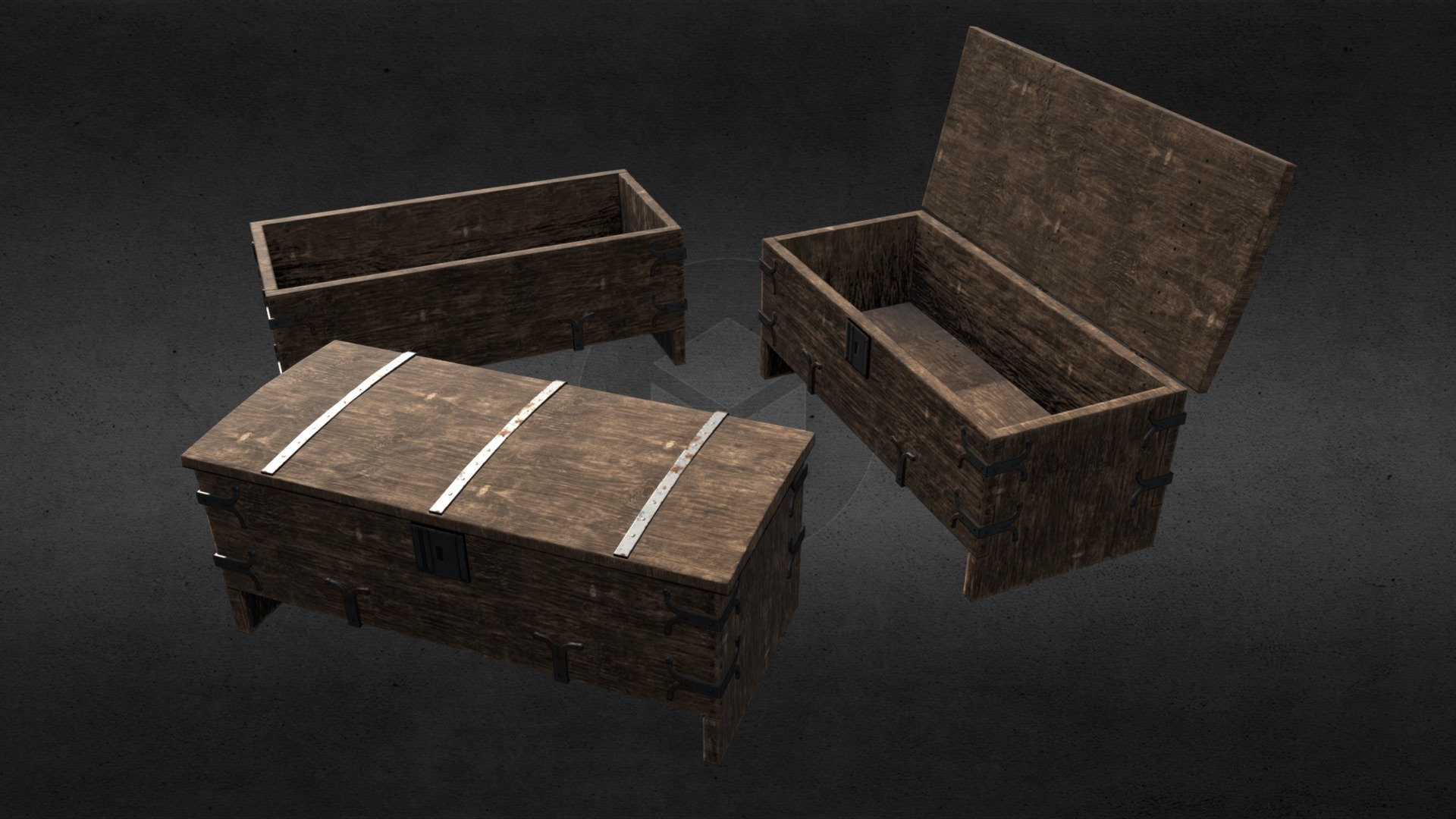 3D Modular Roman Chest 3d model