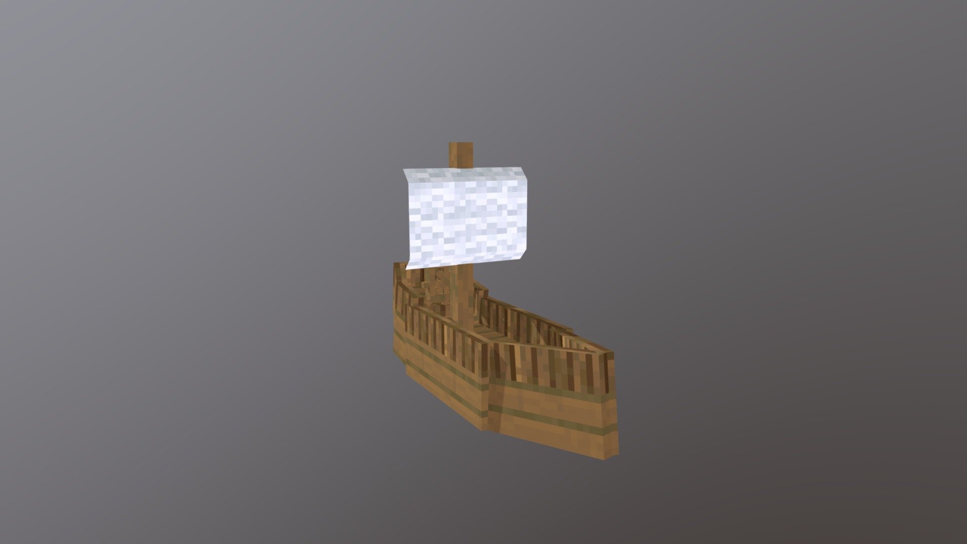 Minecraft Custom Boat 3d model