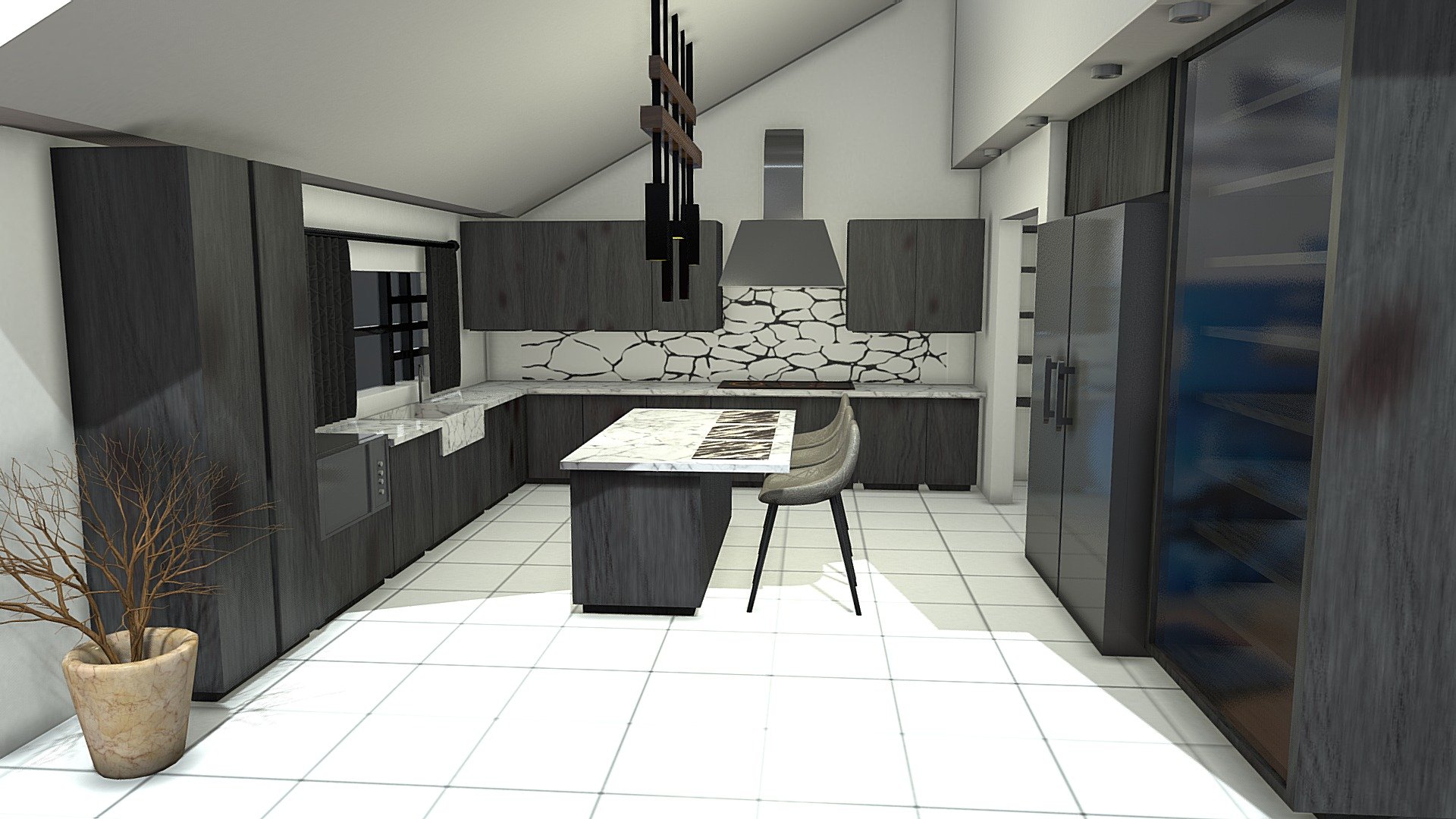 Kitchen Interior Design 3d model