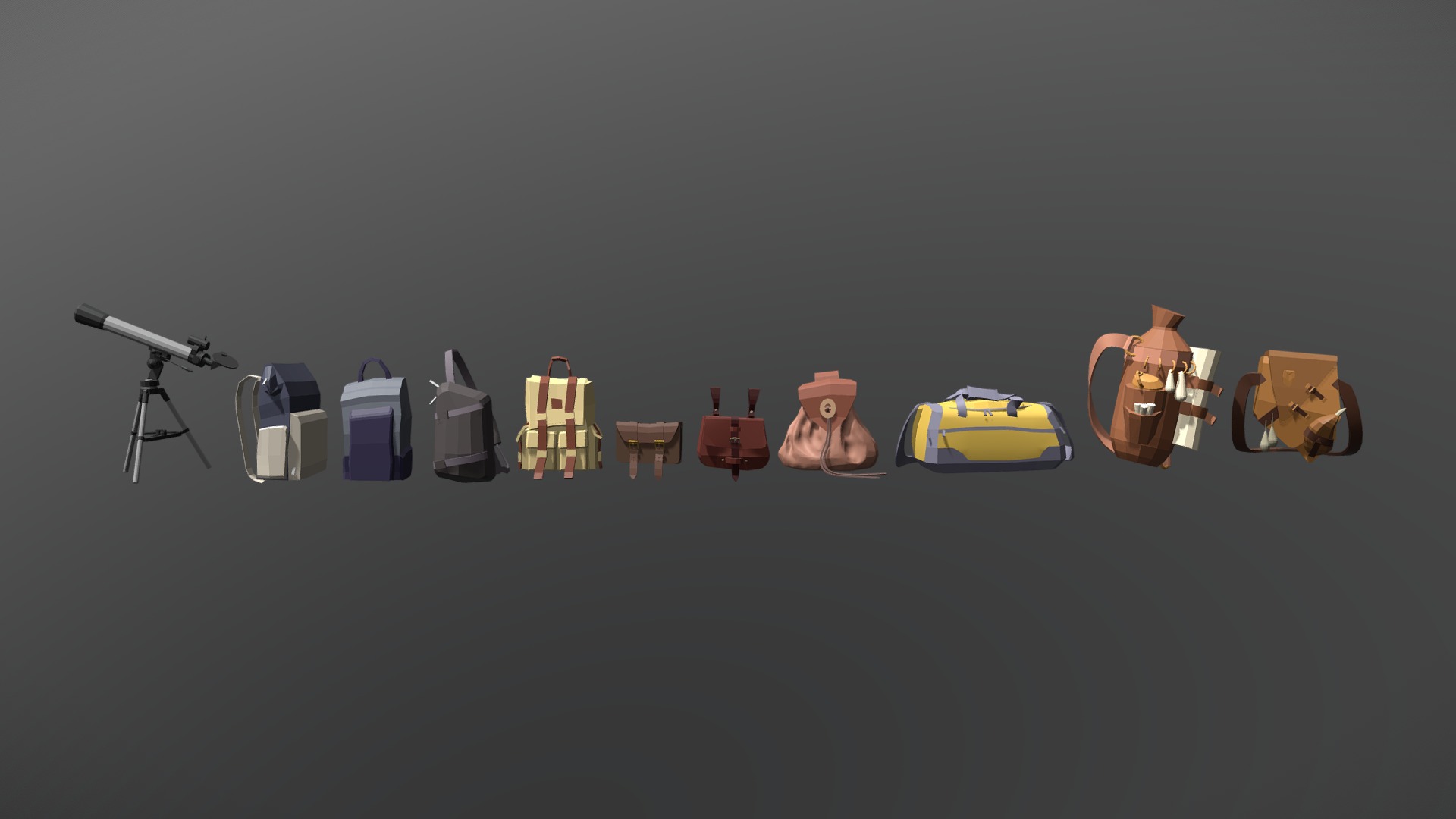 Draft Backpacks 3d model