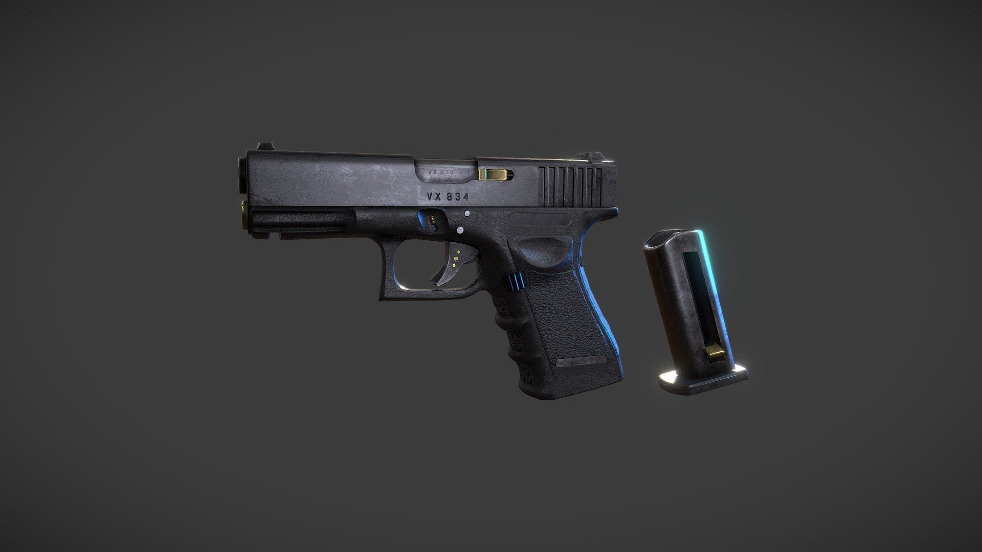 Gun 9mm 3d model