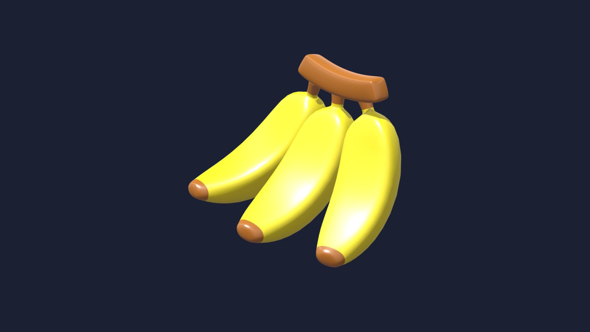 Bunch Banana Icon 3d model