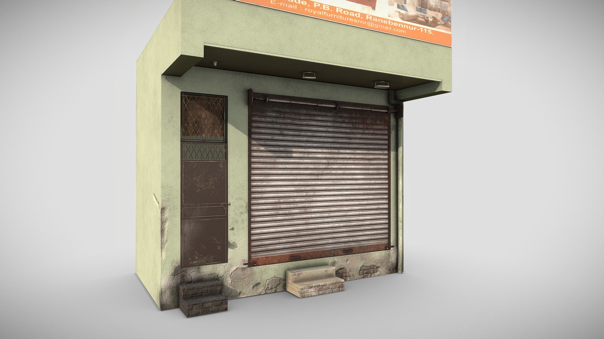 Low Poly Shop 3d model