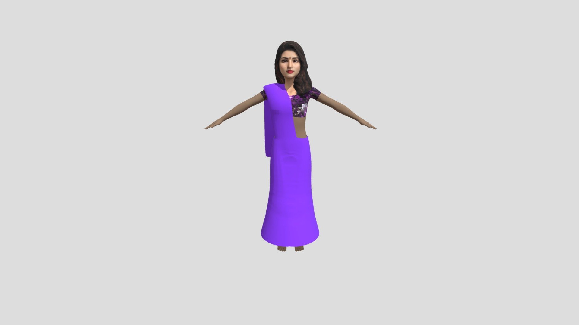 indian sadi gals 3d model