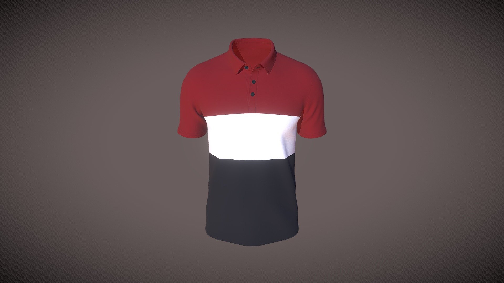 Mens Regular Fit Polo Shirt Design 3d model