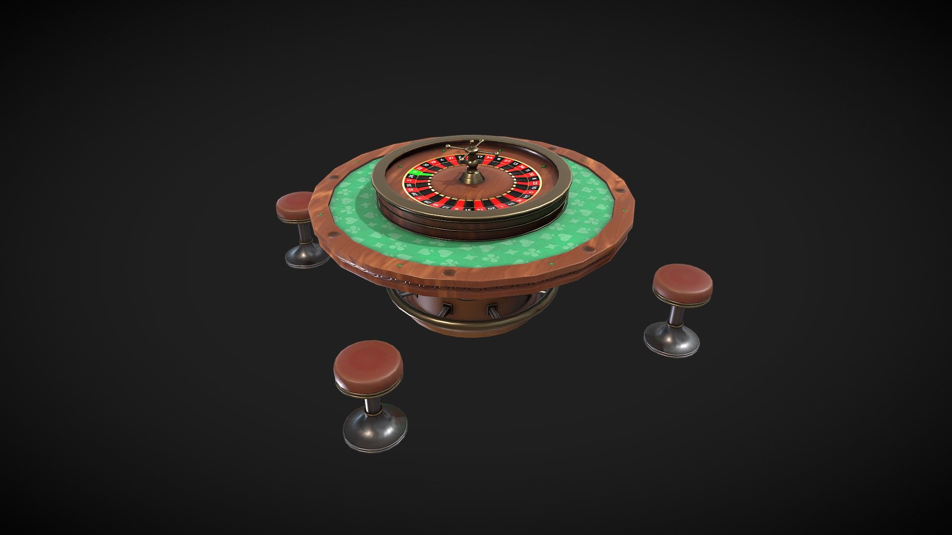 Roulette Table 3d model