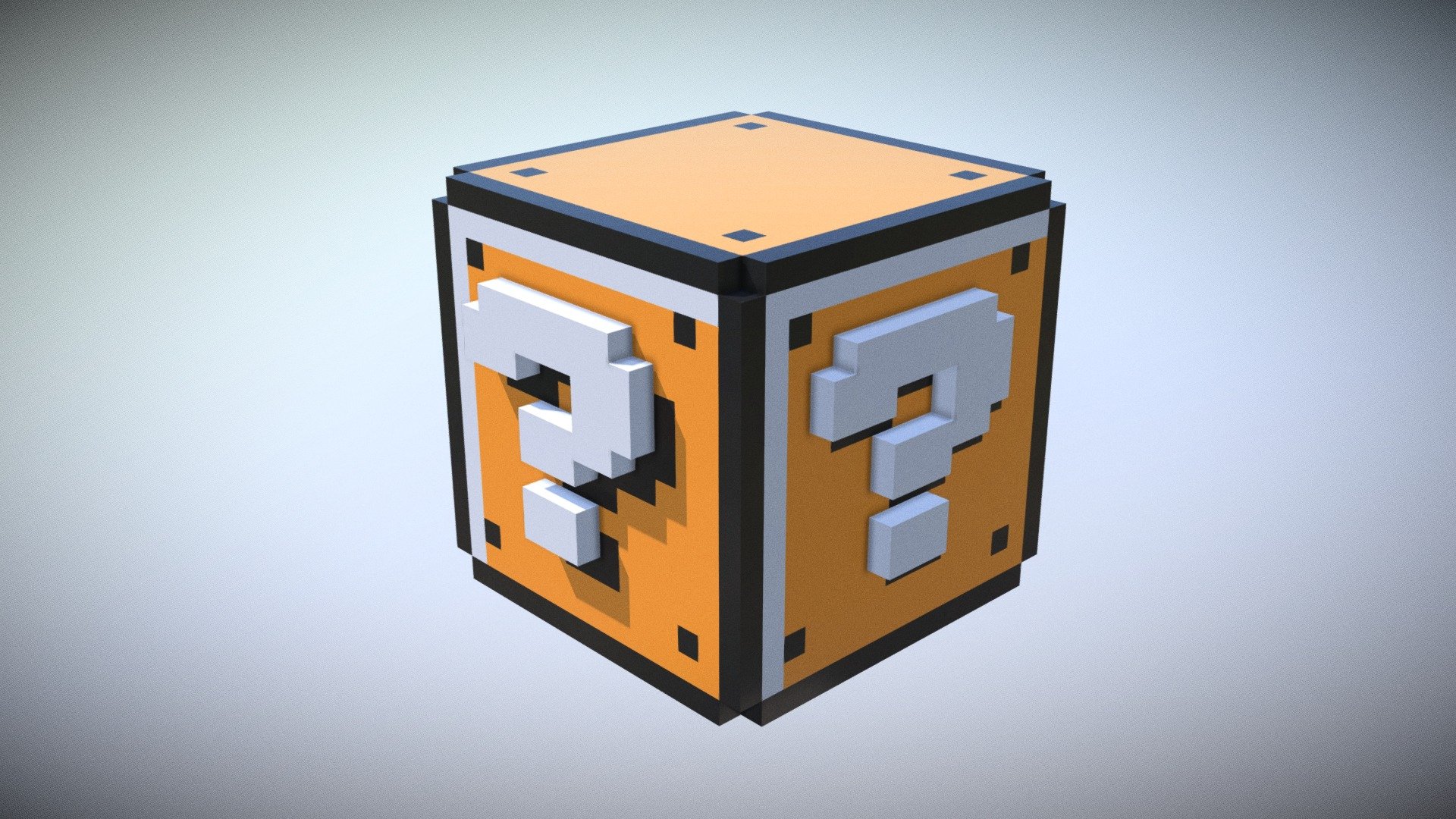 Question Block Mario Bros 3d model