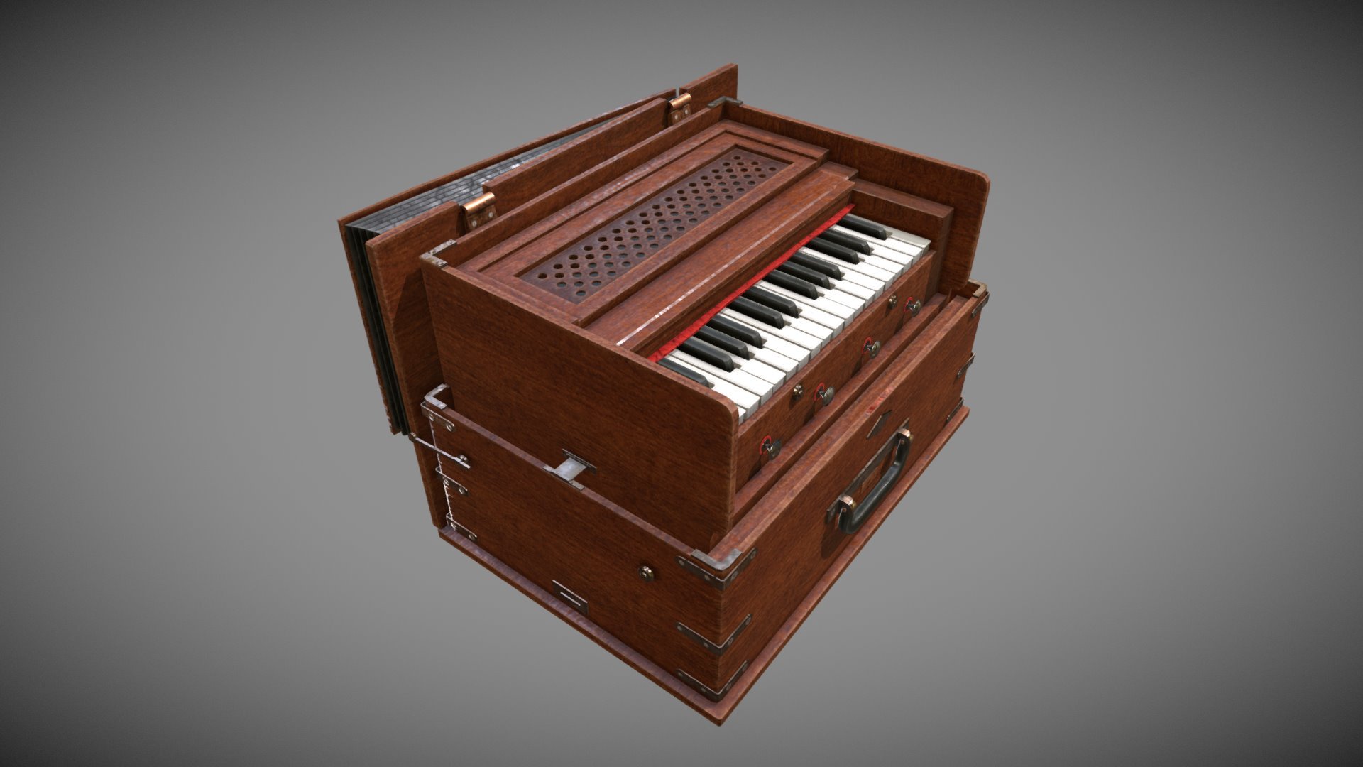 Indian Harmonium 3d model