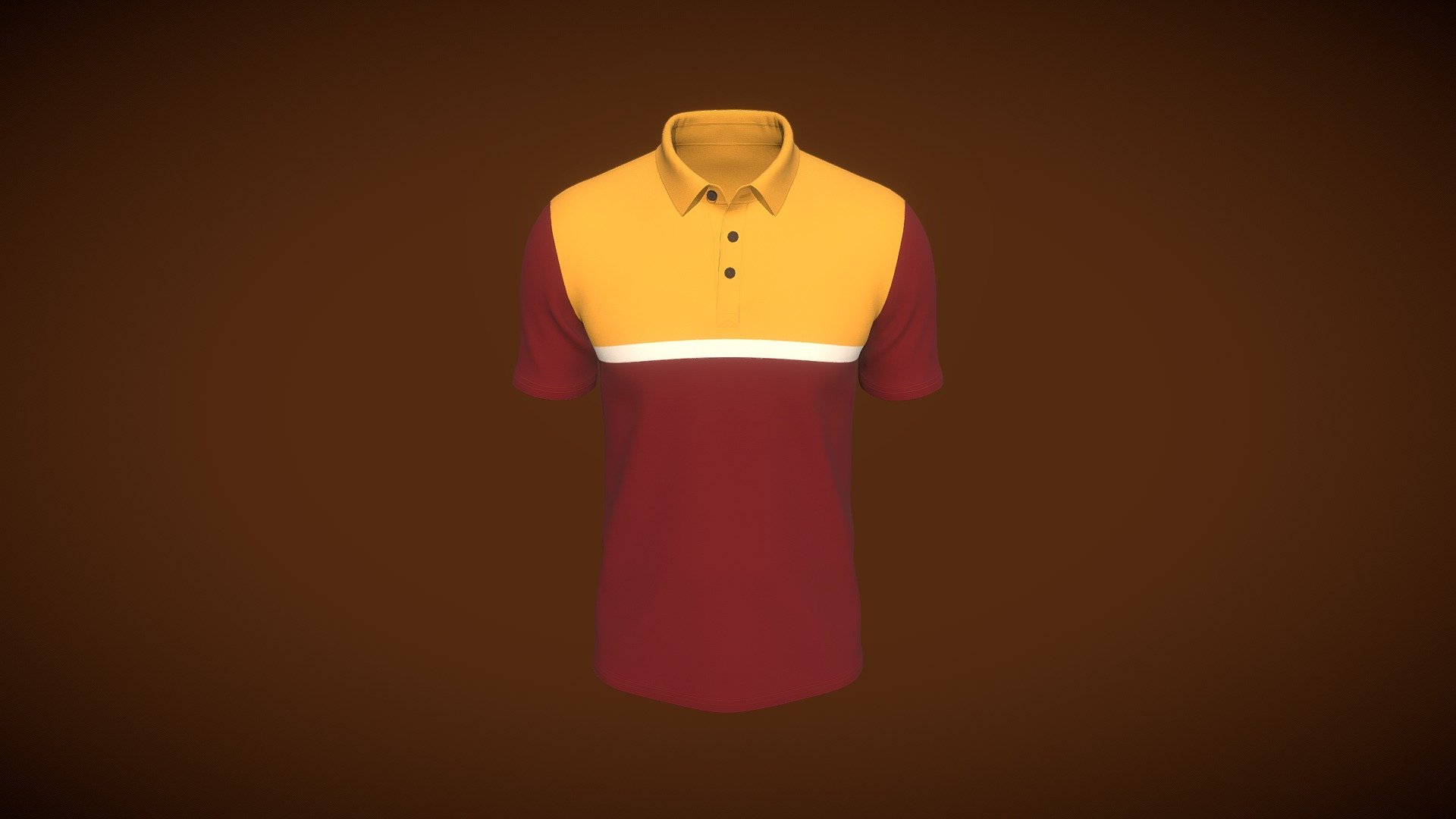 Mens Regular Fit Quick Dry Polo 3d model