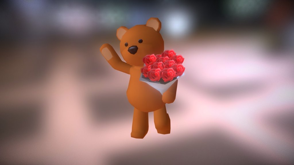 Valentines Bear 3d model