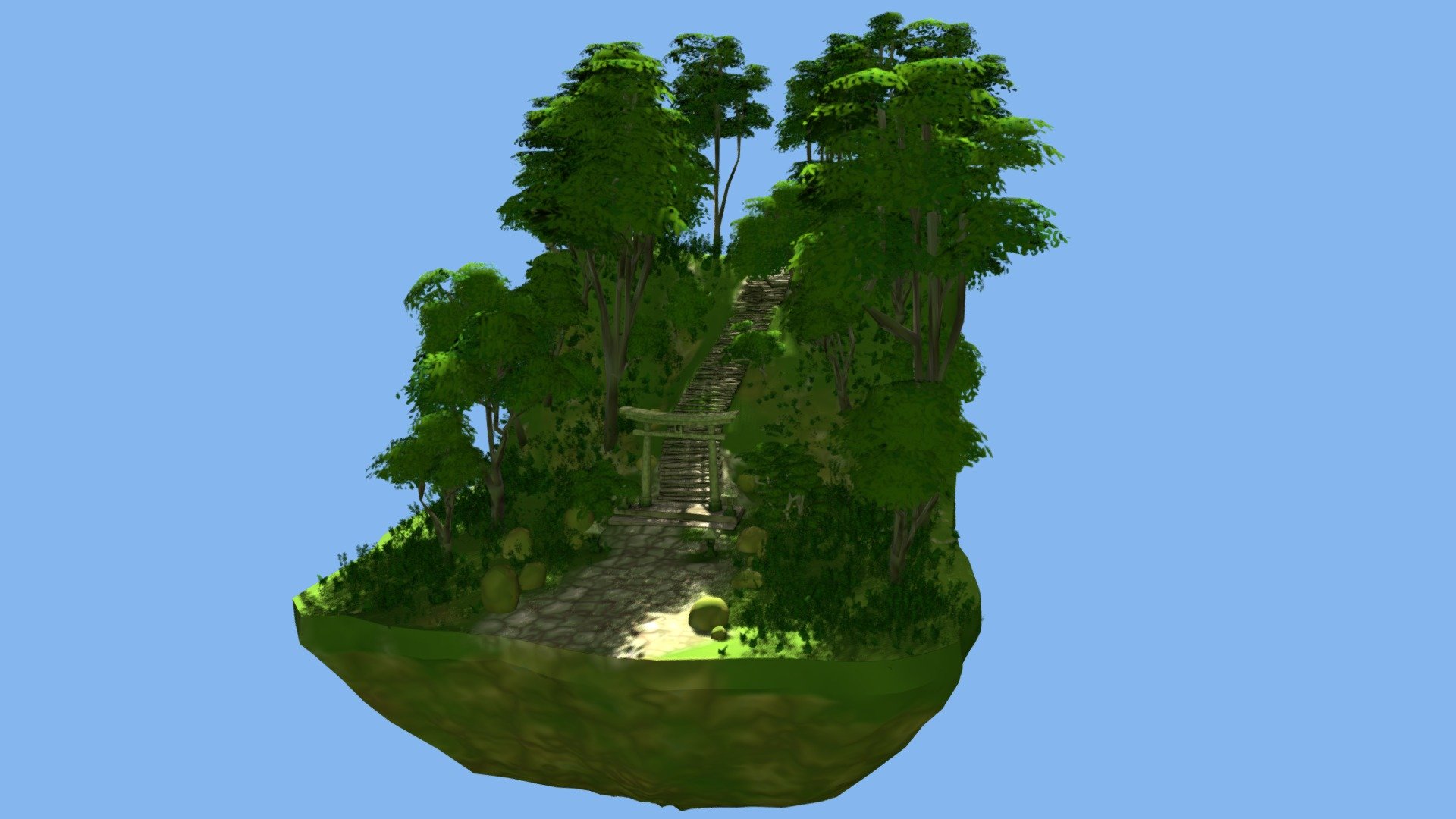 japanese forest 3d model