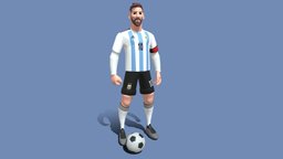 3D LEO MESSI CARTOON CHARACTER