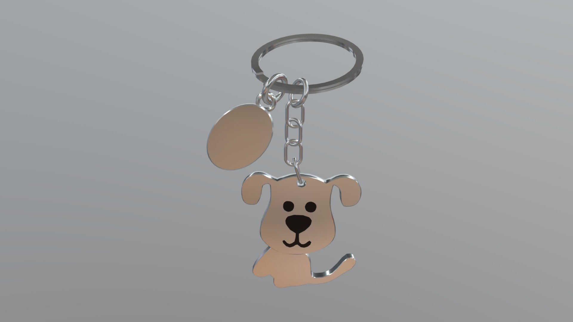 Silver Keychain 3d model