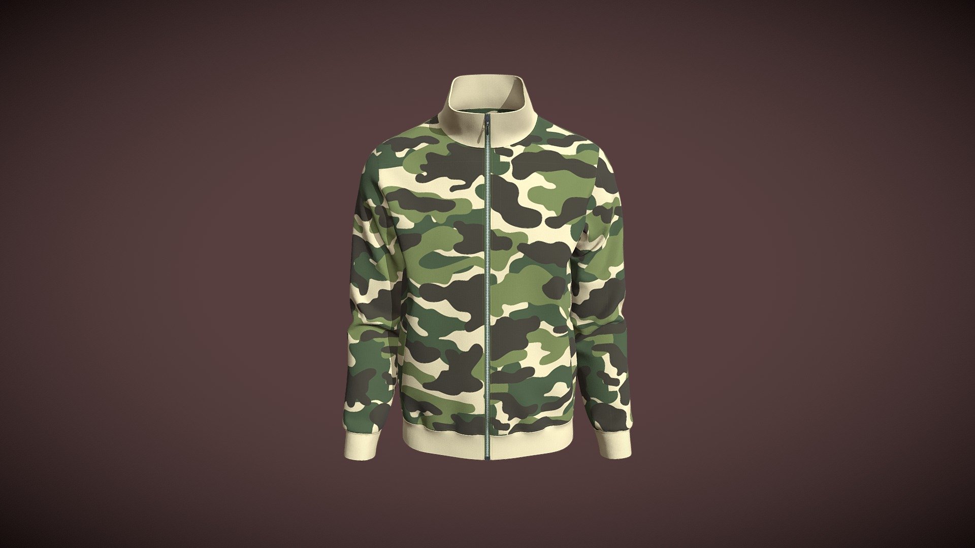 Mans Classic Jacket Design With Camo 3d model